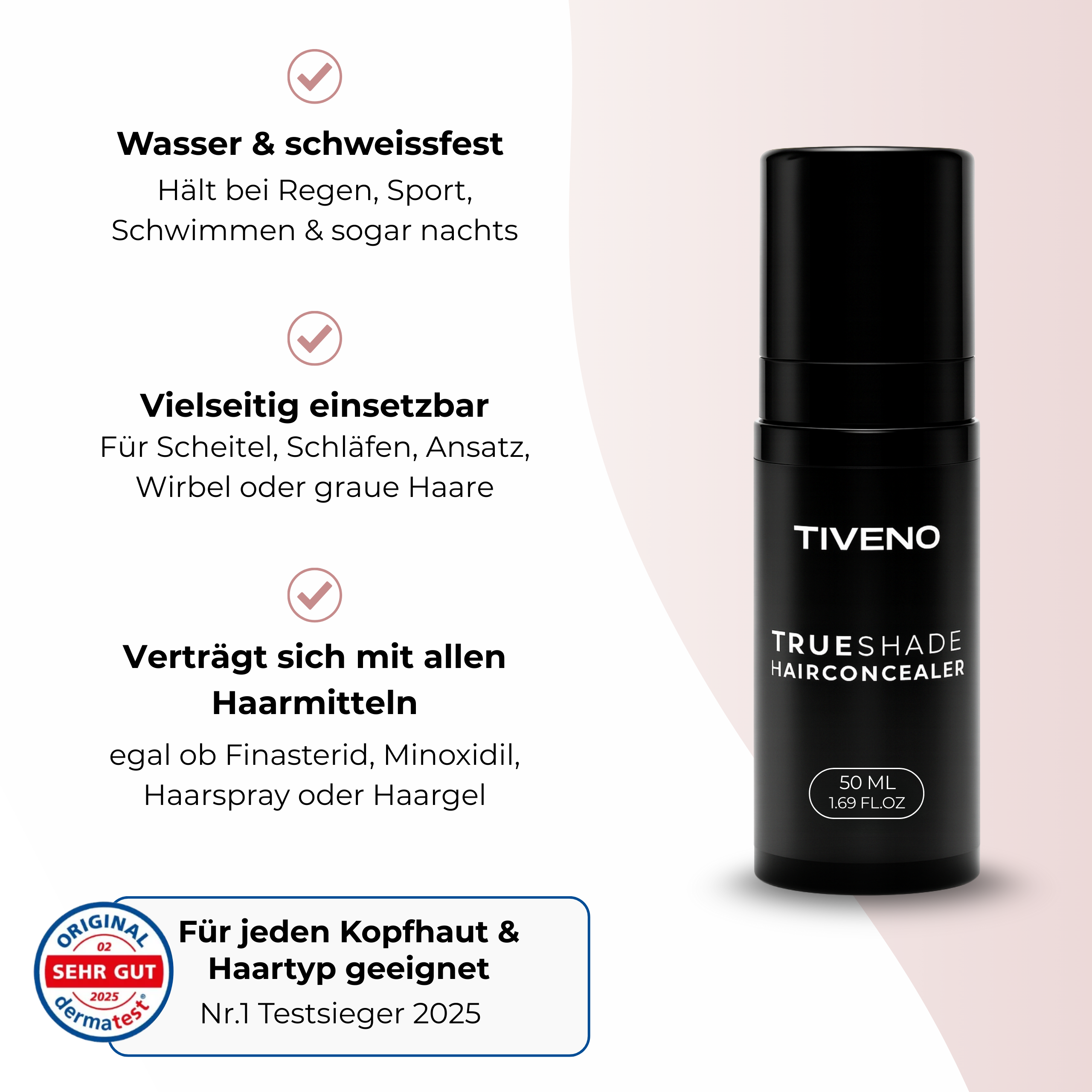 TrueShade™ – Kaschiert lichte Stellen sofort - für 7 Tage natürlich volleres Haar