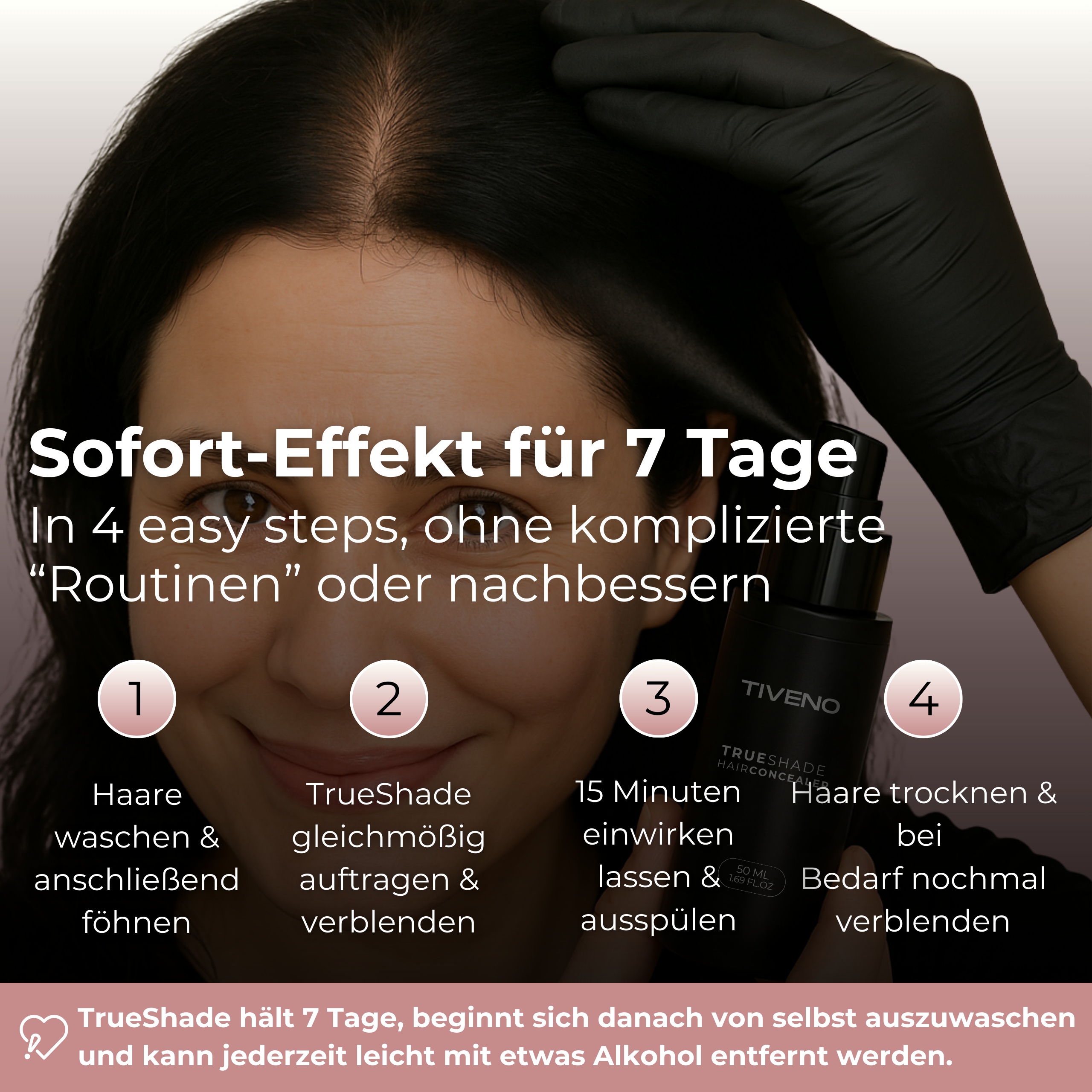 TrueShade™ – Kaschiert lichte Stellen sofort - für 7 Tage natürlich volleres Haar