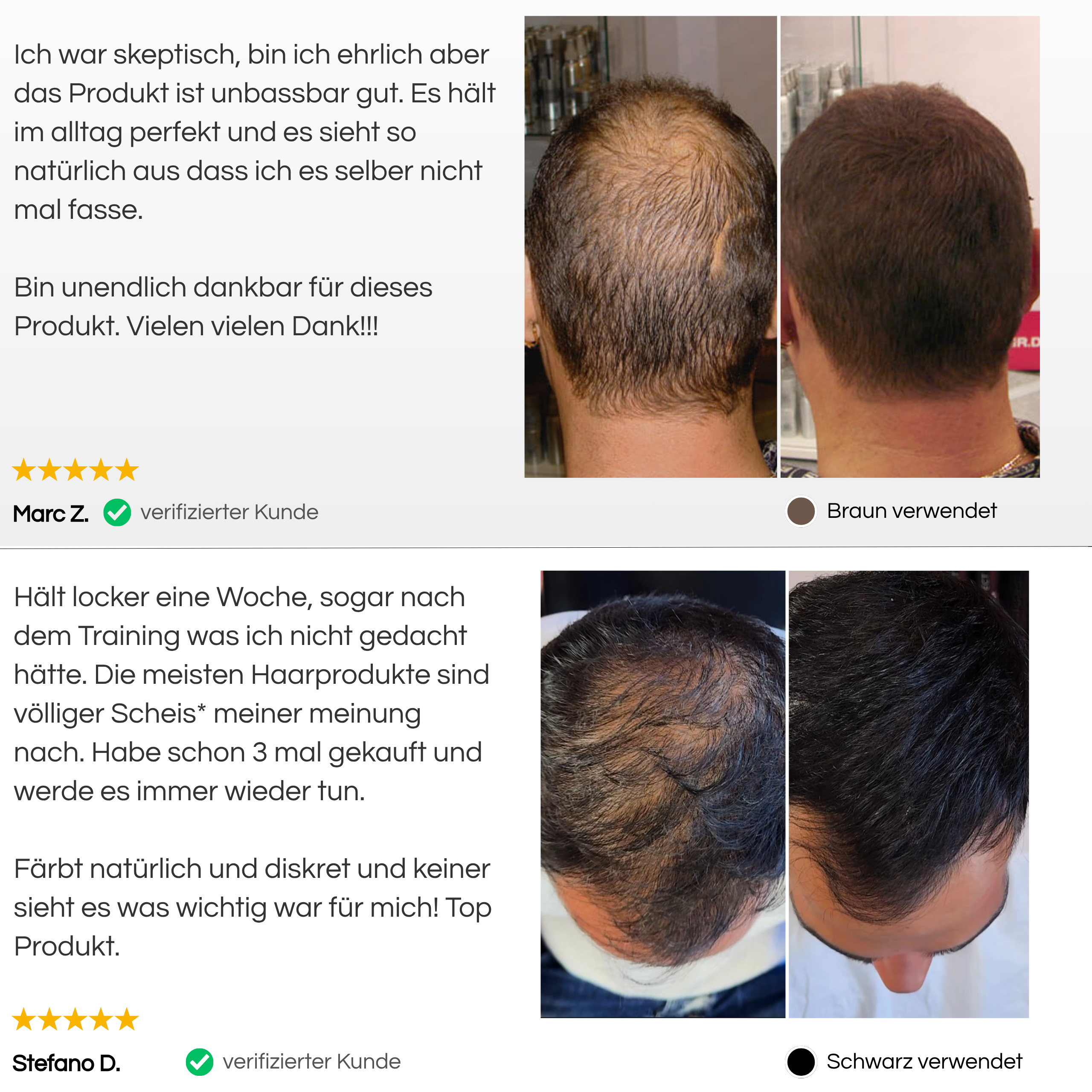 TrueShade™ - Kaschiert Haarausfall für 7 Tage am Stück. Natürlich & unsichtbar.