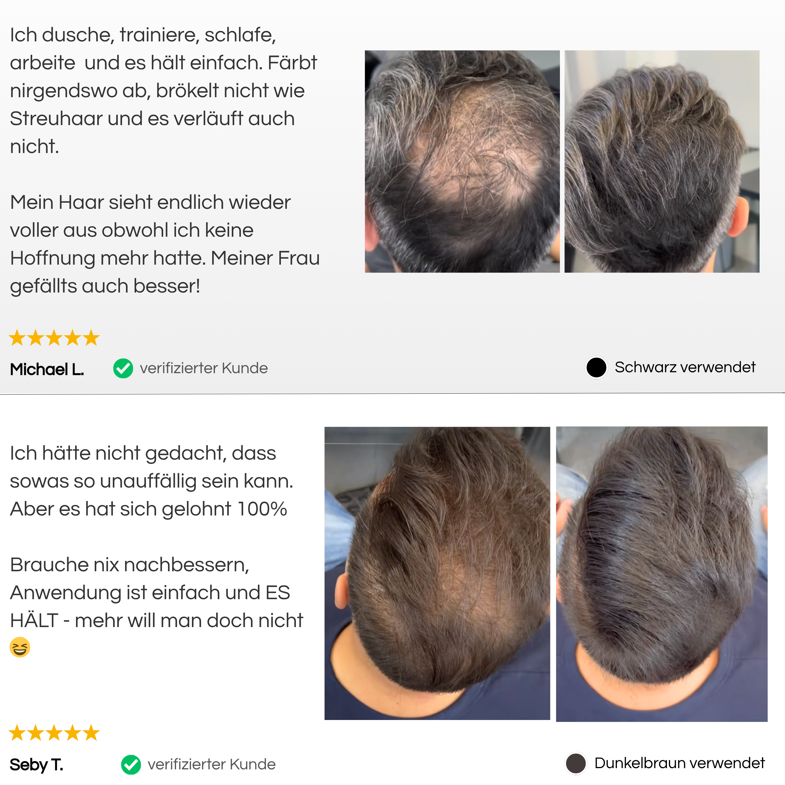 TrueShade™ - Kaschiert Haarausfall für 7 Tage am Stück. Natürlich & unsichtbar.