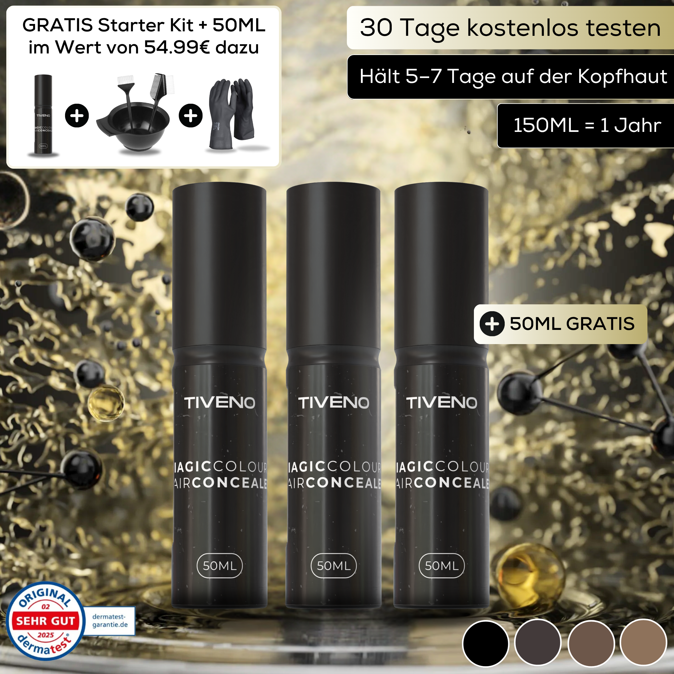 Magiccolour™ - Färbt Kopfhaut unauffällig für dichtes & selbstbewusstes Haar