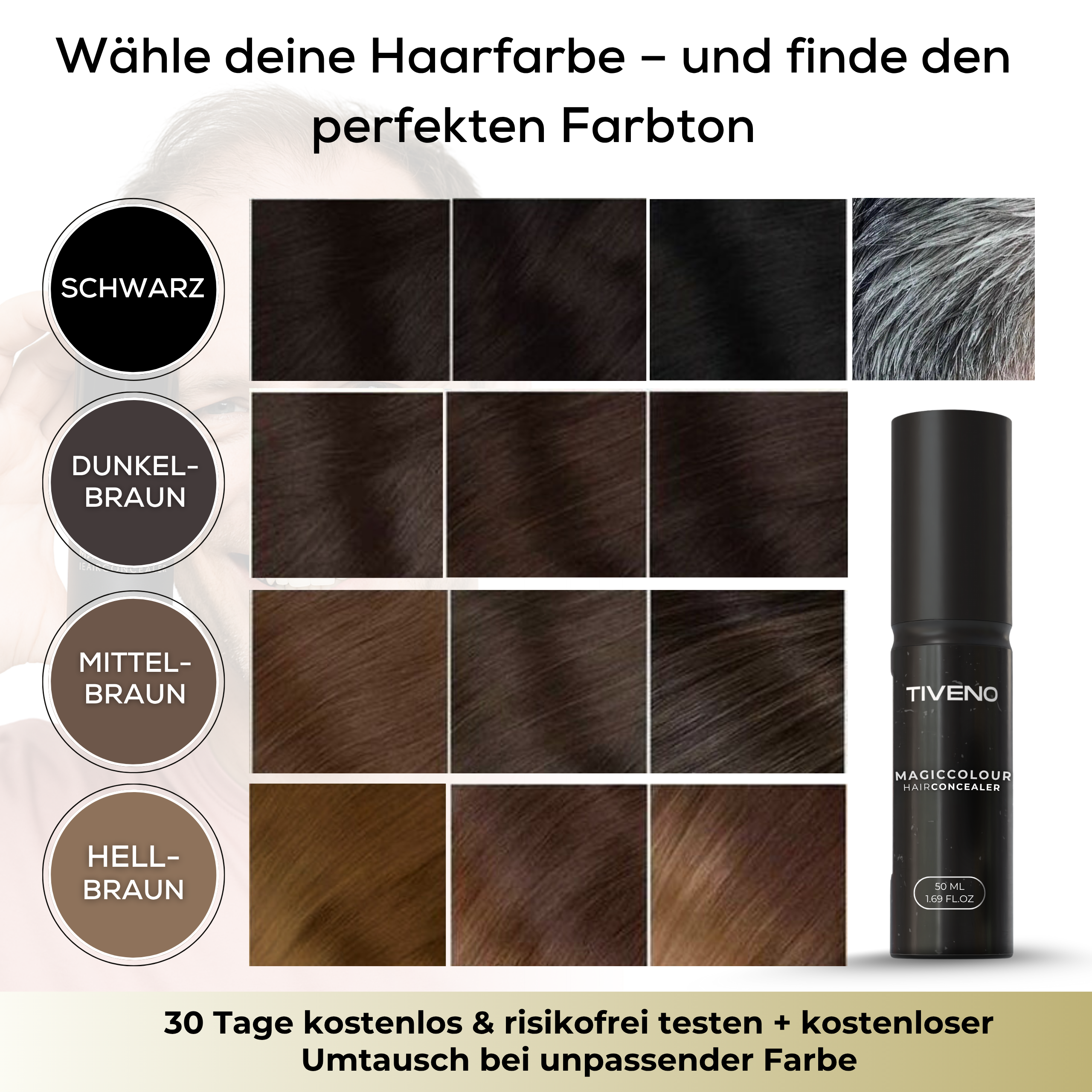 Magiccolour™ - Färbt Kopfhaut unauffällig für dichtes & selbstbewusstes Haar