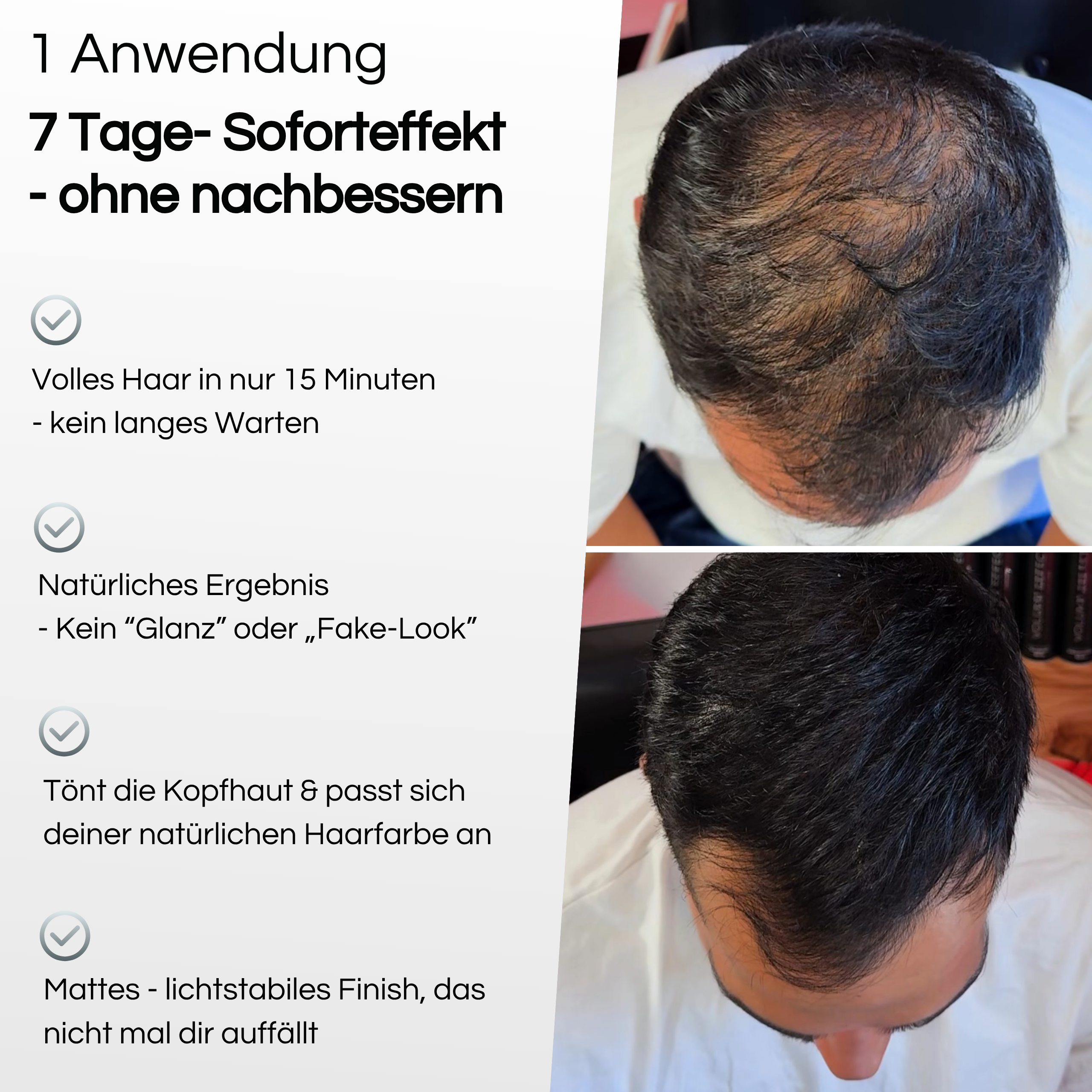 TrueShade™ - Kaschiert Haarausfall für 7 Tage am Stück. Natürlich & unsichtbar.