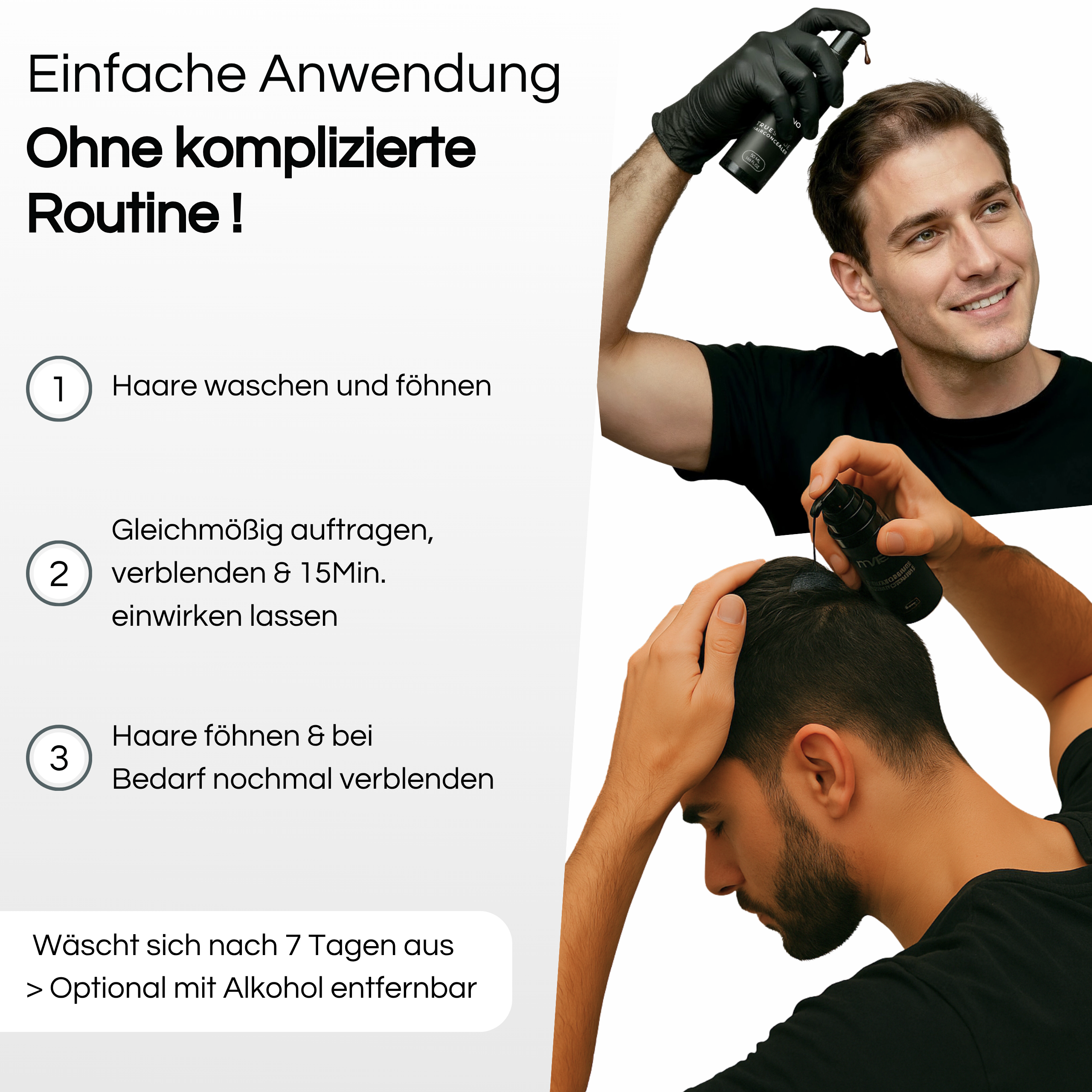 TrueShade™ - Kaschiert Haarausfall für 7 Tage am Stück. Natürlich & unsichtbar.