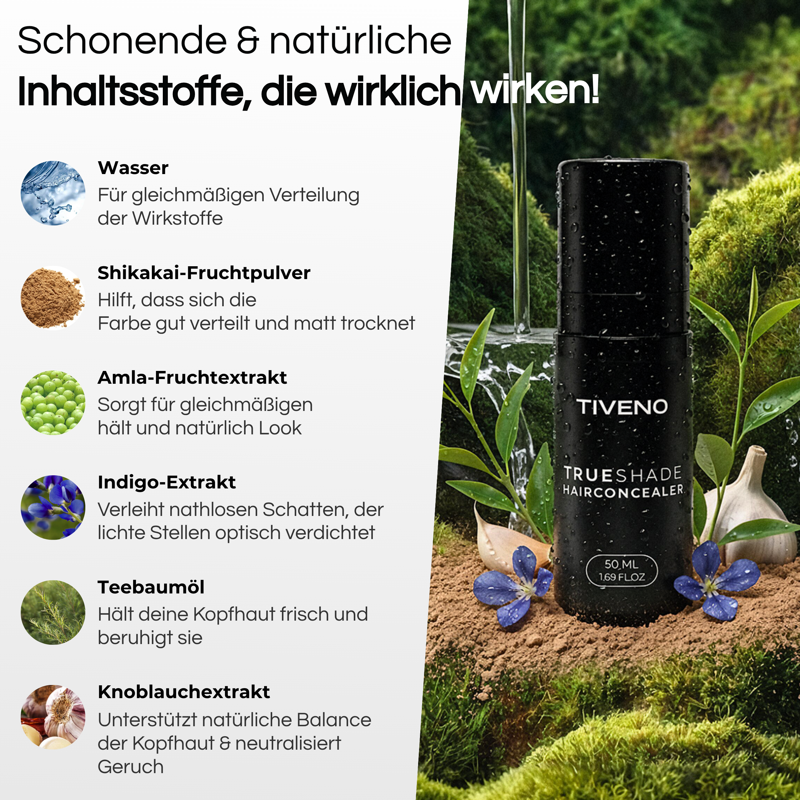 TrueShade™ - Kaschiert Haarausfall für 7 Tage am Stück. Natürlich & unsichtbar.