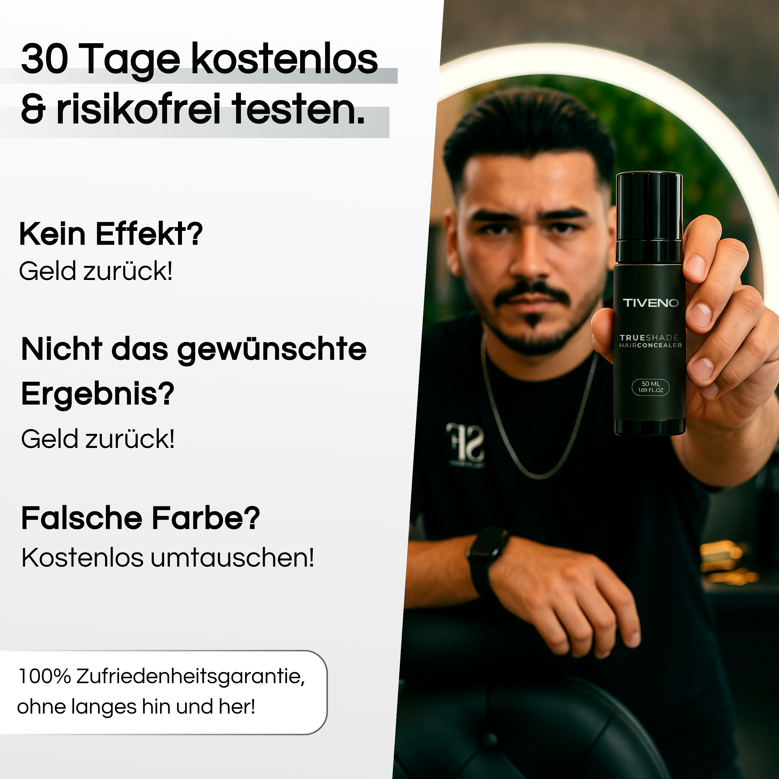 TrueShade™ - Kaschiert Haarausfall für 7 Tage am Stück. Natürlich & unsichtbar.