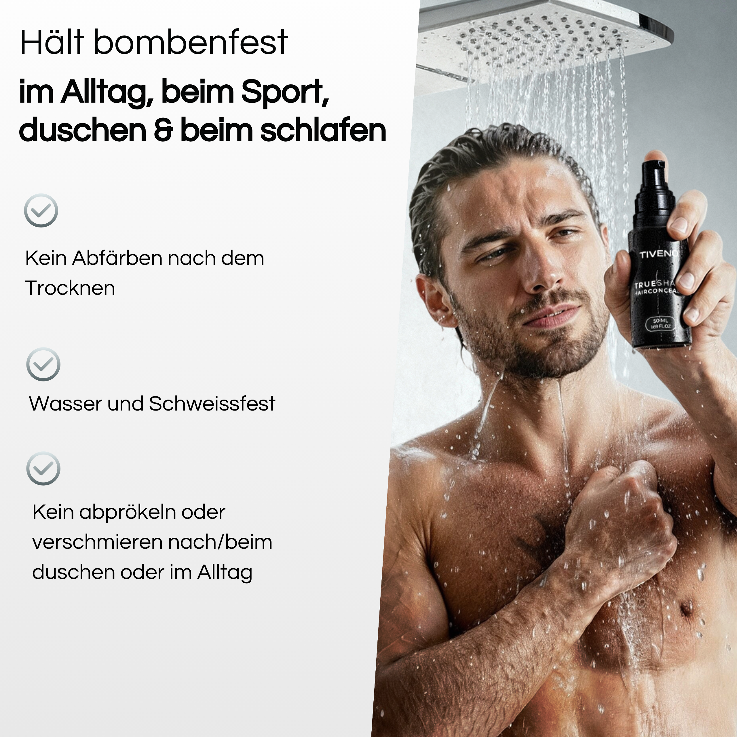 TrueShade™ - Kaschiert Haarausfall für 7 Tage am Stück. Natürlich & unsichtbar.