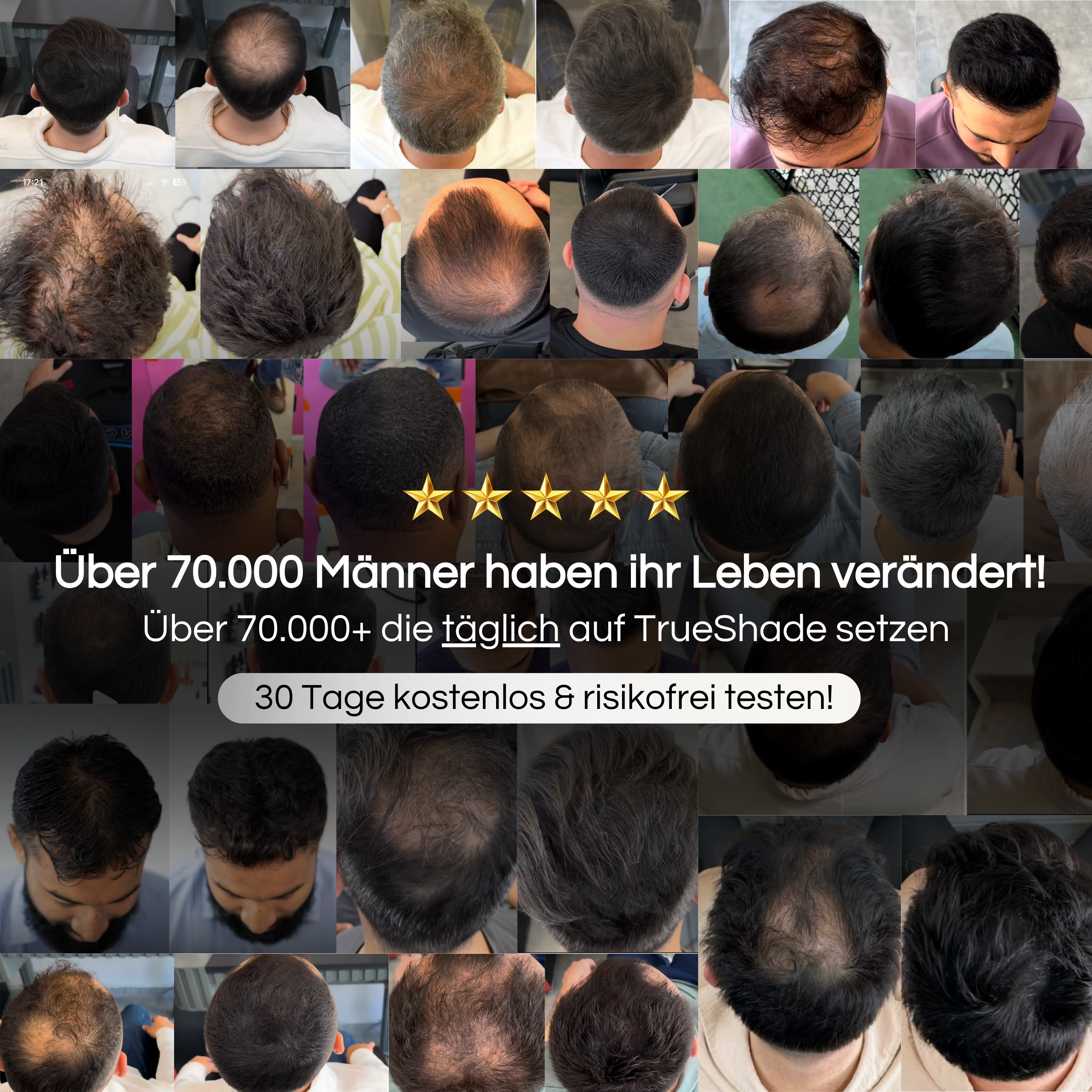 TrueShade™ - Kaschiert Haarausfall für 7 Tage am Stück. Natürlich & unsichtbar.