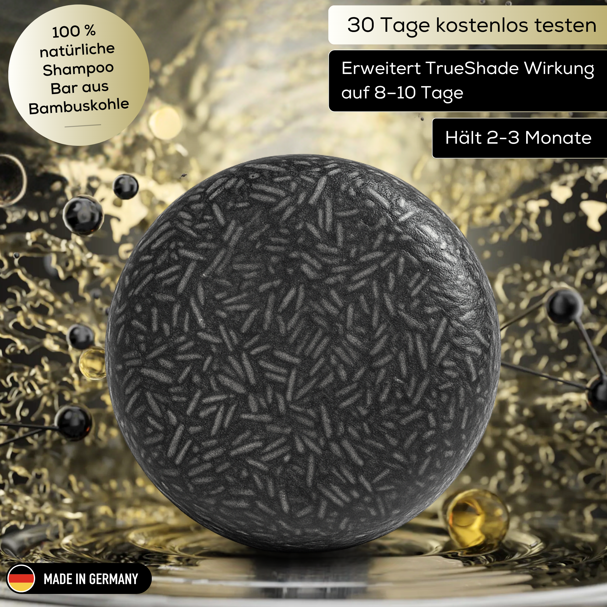 ShadeBar™ - 100% natürliche Shampoo Bar aus Bambuskohle